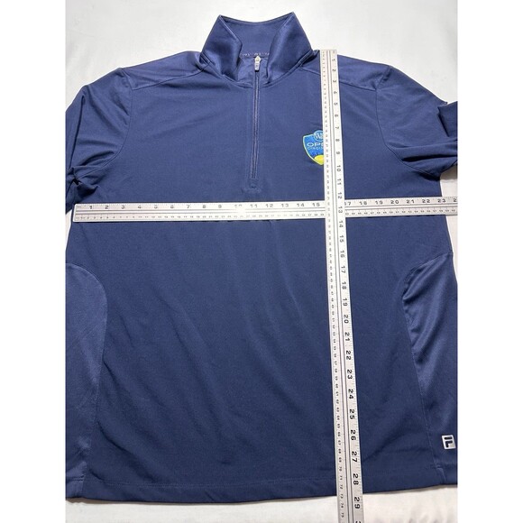 Fila Warm Up Track Tennis 1/4 Zip Jacket W&S Open Cincinnati Mens Size XL Navy - Picture 8 of 14
